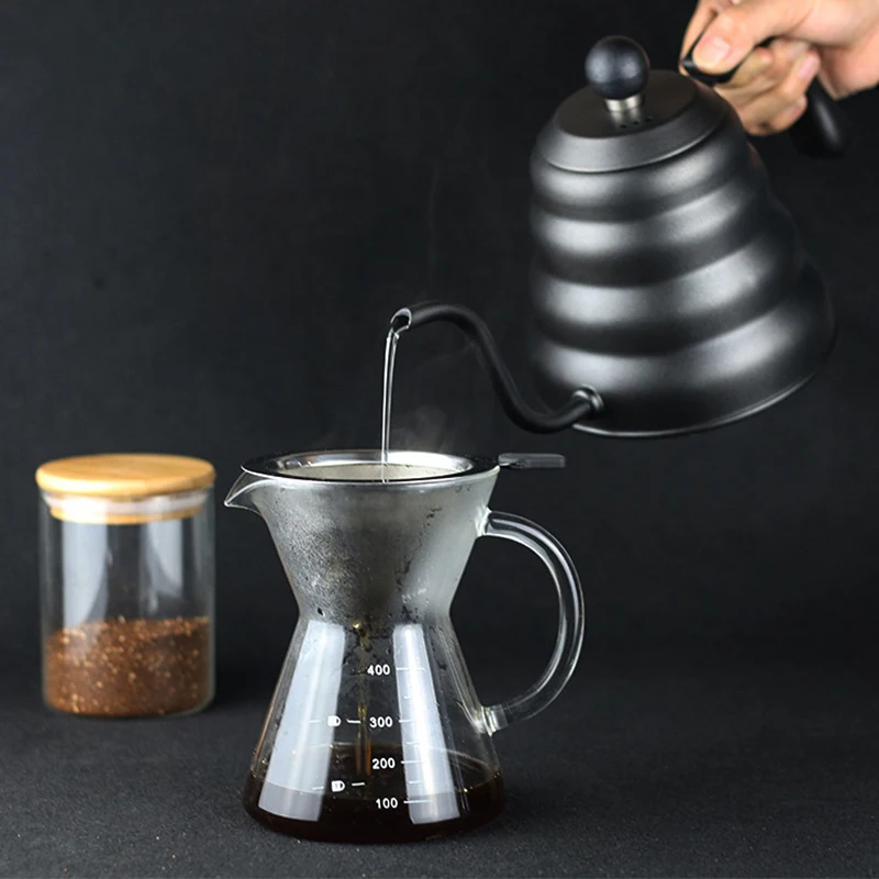 Залейте чайник из нержавеющей стали, прецизионный гусиный носик, стандартный ручной капельный кофе и чай, 1л и 1.2л