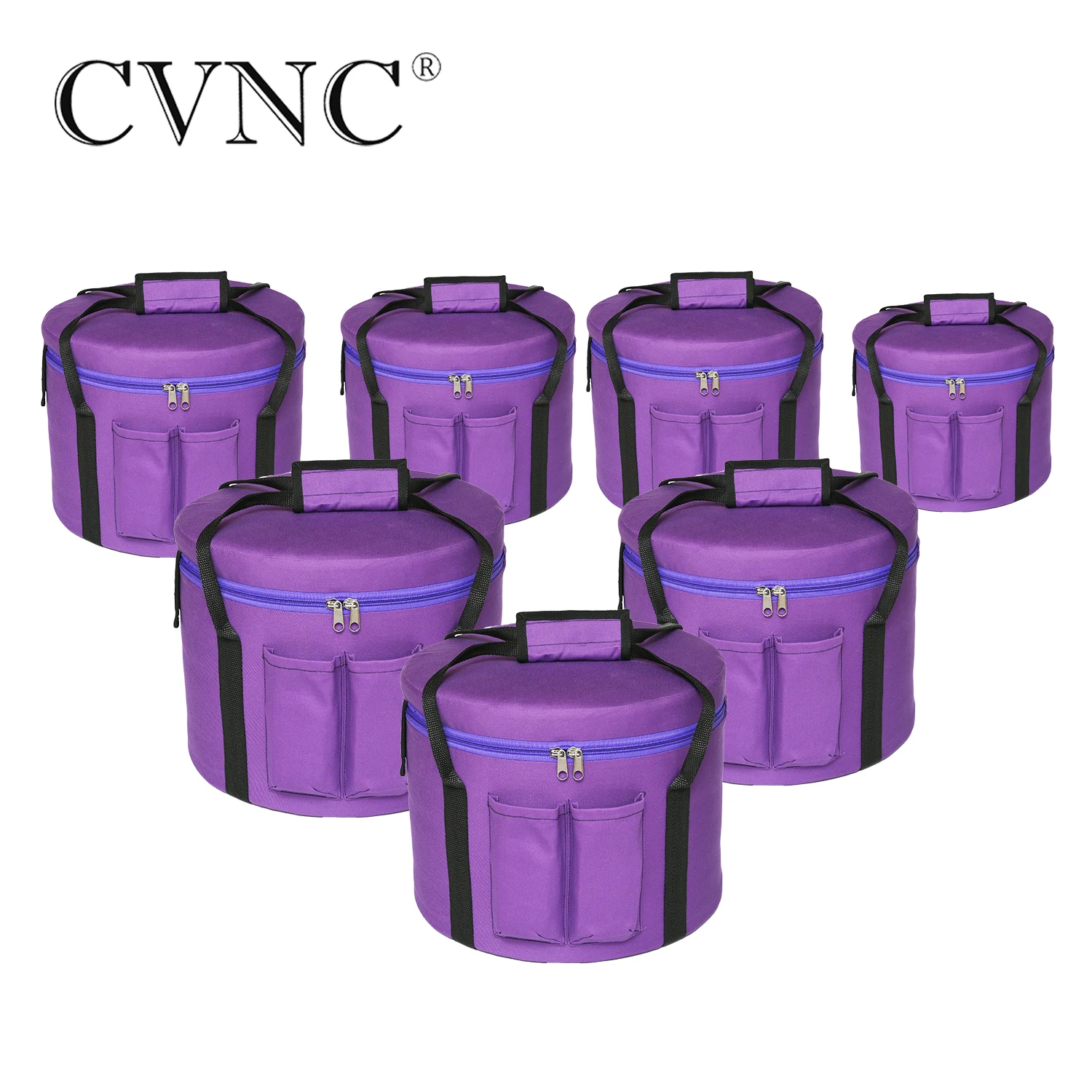 

CVNC set of 7pcs 6-12" Purple carry case for Crystal Singing Bowls