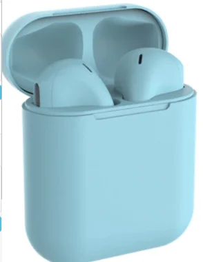 Light Blue I12 tws матовые Bluetooth наушники беспроводные наушники Hands free бизнес наушники Спортивная гарнитура музыкальные наушники генератор шума - Цвет: Light Blue