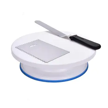 

1 Set Rotating Cake Turntable Creative Revolving Cake Making Stand Platform Cake Decorating Workbench for Cake Shop Home