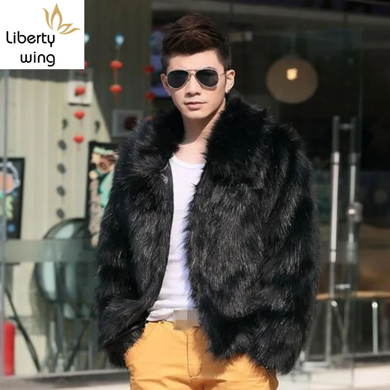 Новинка зимнее черное модное роскошное пальто из искусственной кожи длинное с