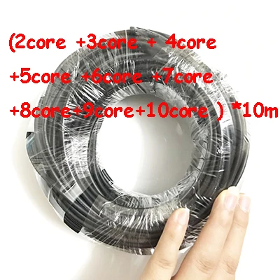 2-10 core x10m 2 ядра 3 4 5 6 7 8 9 10P провод 26AWG 28AWG видео провод канал аудио линия ПВХ сигнальный кабель 45 м/90 м 2-9 ядерный Электрический светодиодный кабель DIY - Цвет: 2-10 core x10m