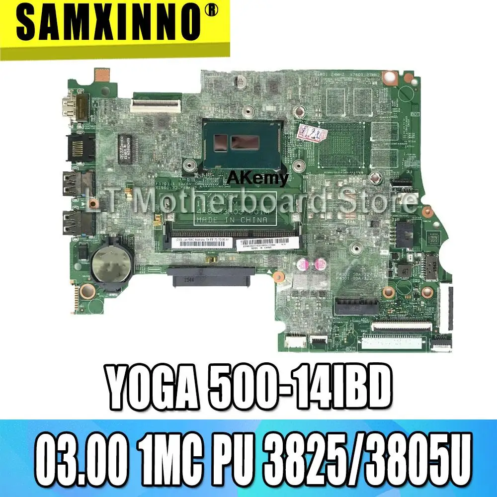 Для lenovo YOGA 500-14IBD FLEX3-1470 YOGA500-14IBD материнская плата для ноутбука 448.03n3/001m cpu 3825/3805U DDR3 ТЕСТ ОК