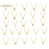 CANNER-collar de A-Z con 26 letras para mujer, de Plata de Ley 925, gargantilla de cadena de oro de 18k 2022, Collares ► Foto 1/6