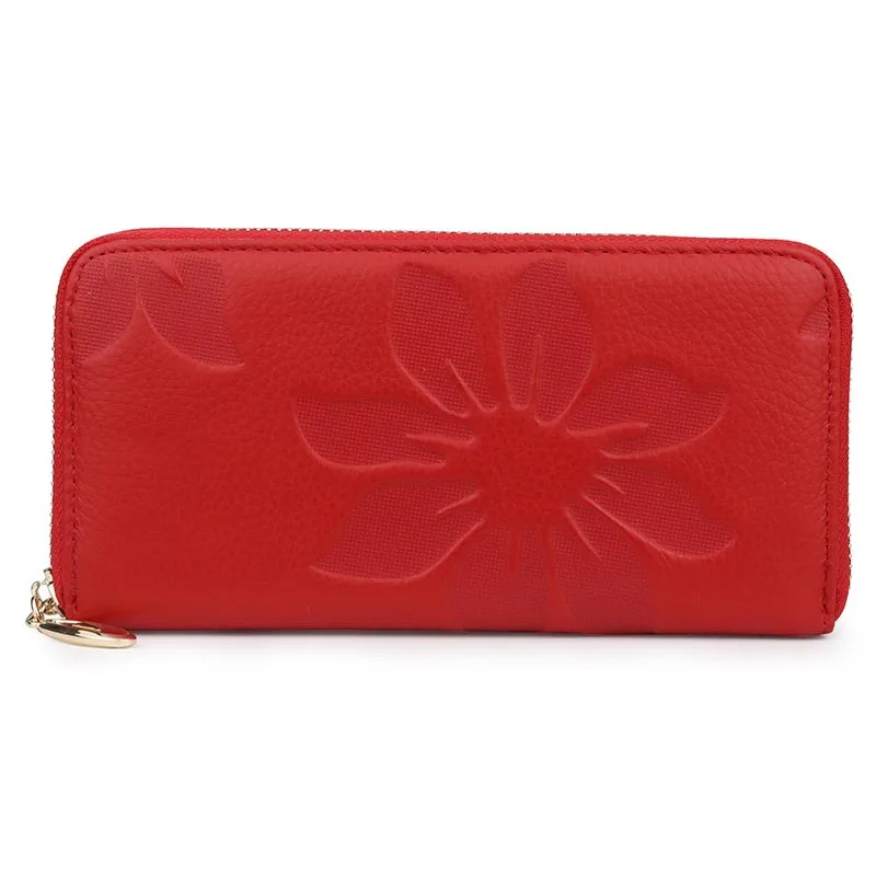 

Vogue of new fund of 2019 ms kapok handbags head layer cowhide leather female wallet long purse