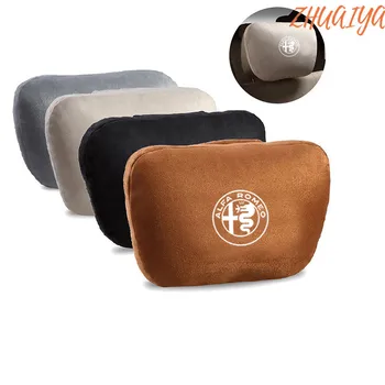 

2pcs Car Headrest Maybach Design S Class Ultra Soft Pillow Suede Fabric For Alfa Romeo 147 156 159 Giulietta Pillow Accessories