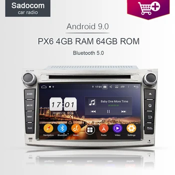 

PX6 DSP PX6 2 din Android 9.0 4GB RAM 8Core Car DVD Player For Subaru Legacy outback 2009 2010 2011 2012 autoradio Bluetooth 5.0