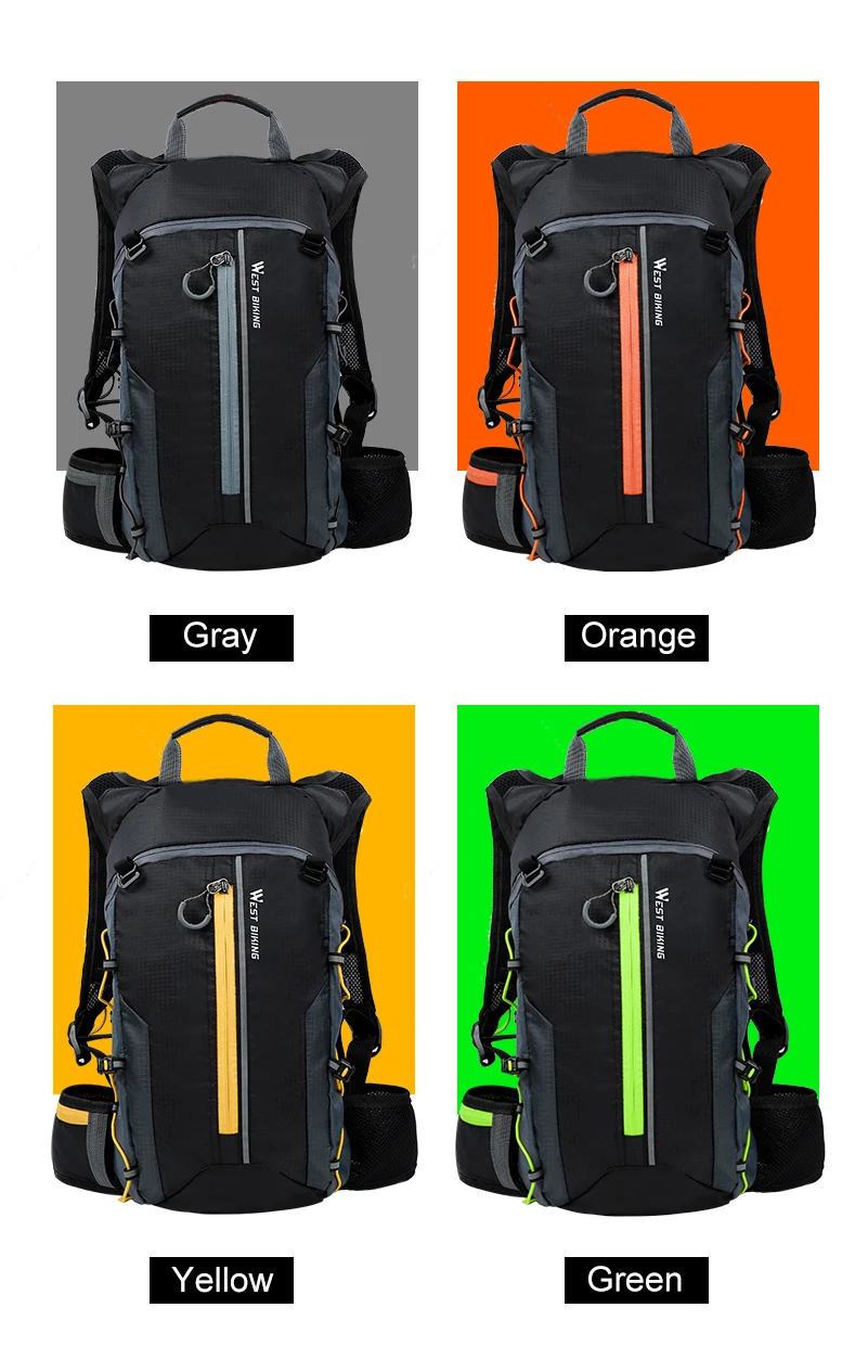 WEST BIKING сумка для велоспорта, ультралегкий спортивный рюкзак для активного отдыха, велосипедный рюкзак для пешего туризма, альпинизма, путешествий, 10л, сумки для багажа