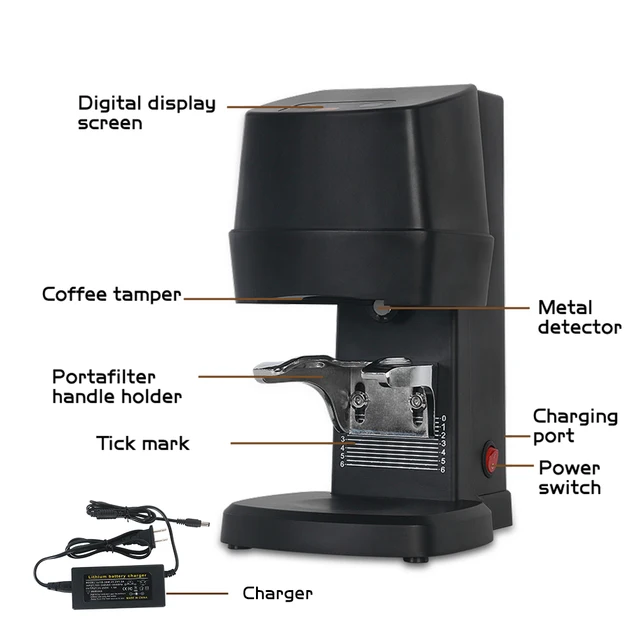Electric 58MM Coffee Tamper Machine Automatic Flat Press Grinder Coffee