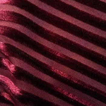 

Velvet Fabric Stretchy Gorgeous Silky Stripe Fabric for Dress Gown Luxury Soft Velvet Home Textile Curtain