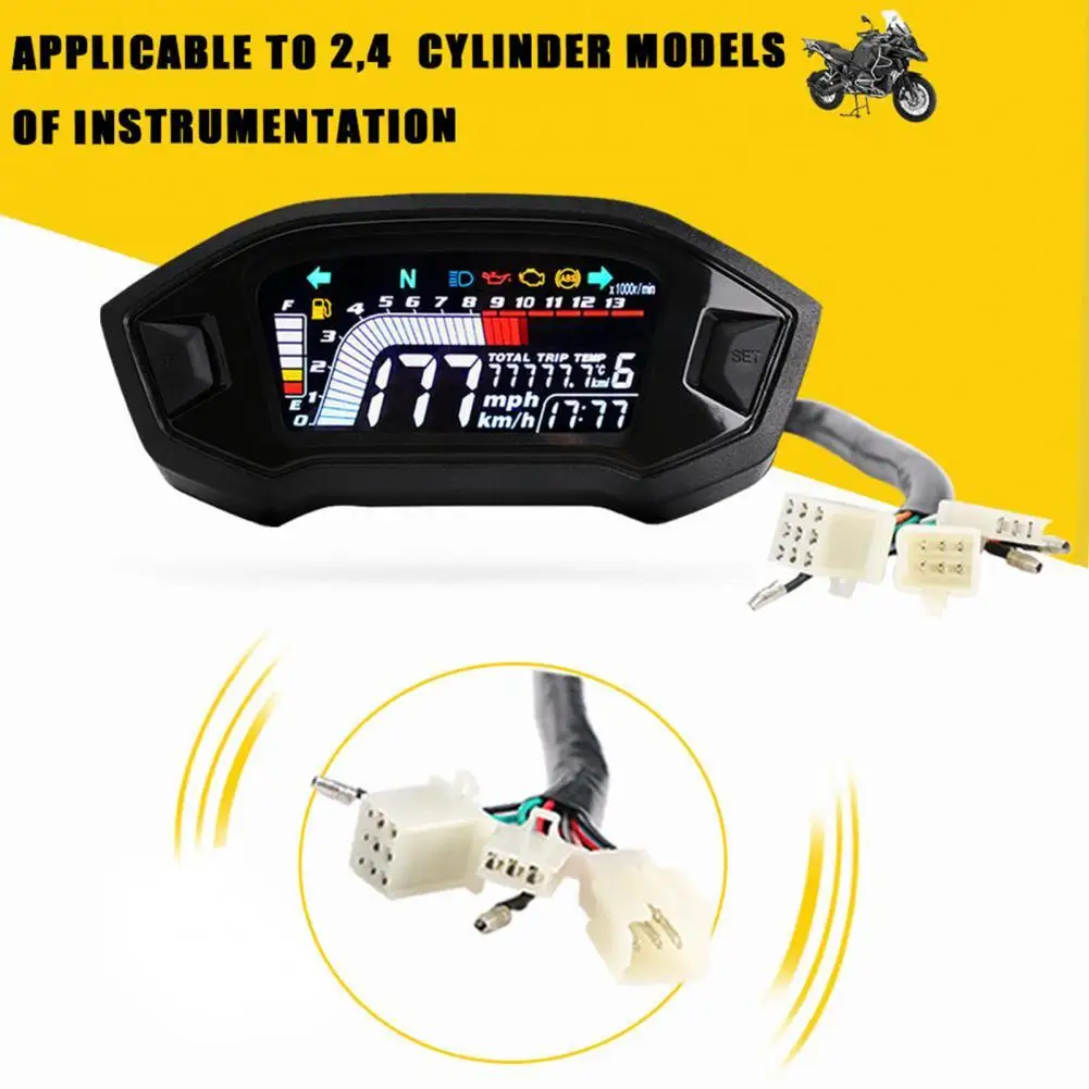 Universal Motorcycle Meter LCD Display AND Speedometer Odometer Water Temp Gauge Electric Carburetor meter for Russian KR200 | Автомобили