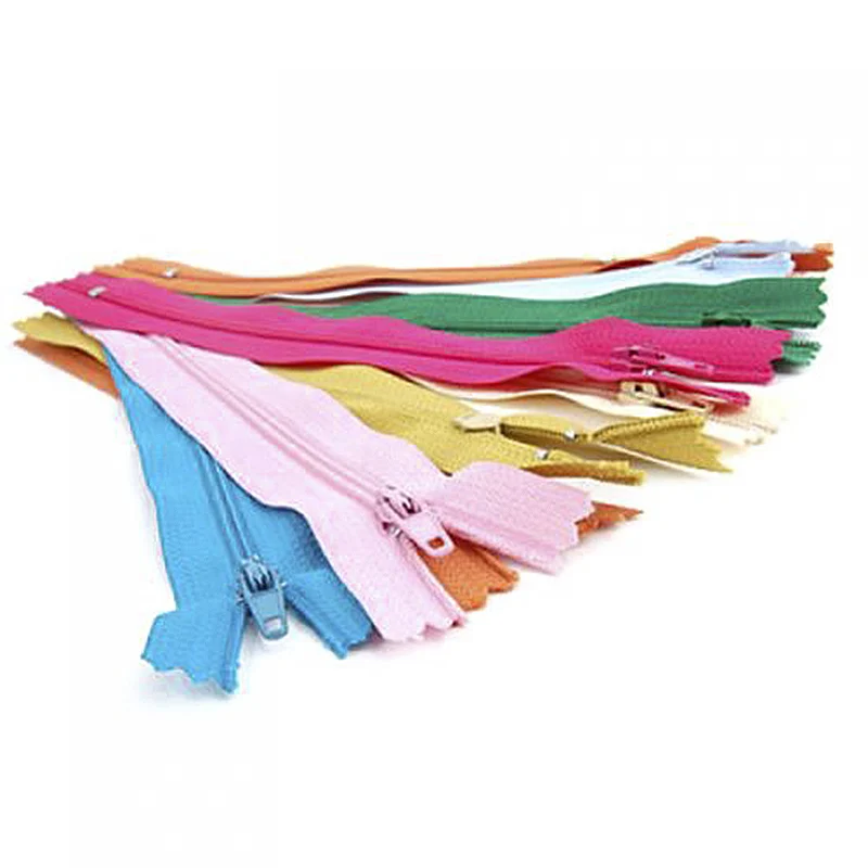 Lot of 100 pcs Nylon Zipper Closures 7 inch Craft Sewing(multicolour