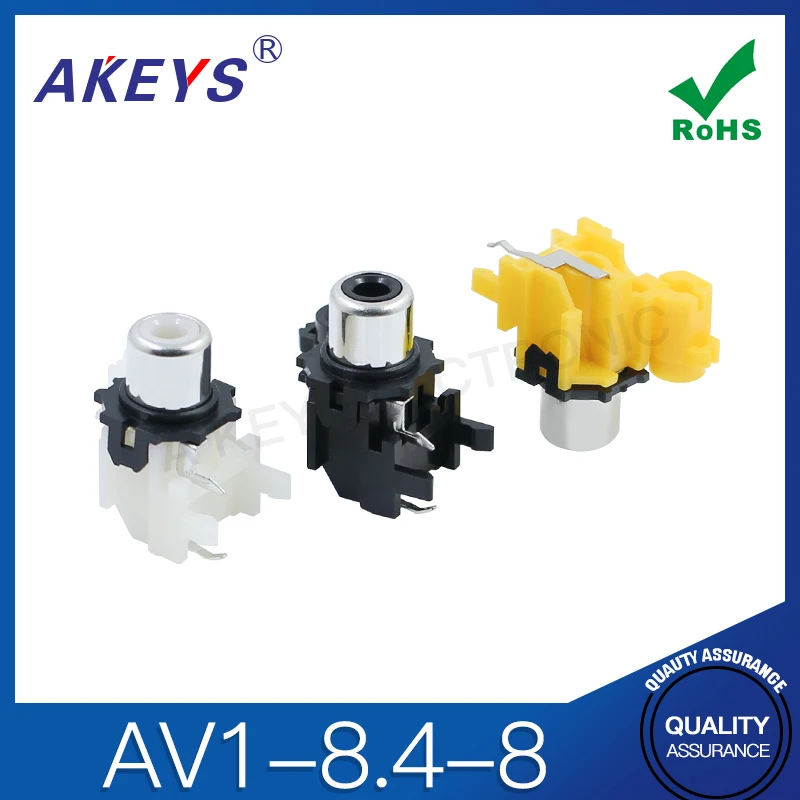 Presa Concentrica Av 2 Piedi Presa Rca Singolo Foro Pcb Saldato Audio Video Presa Lotus Av1-8.4-8