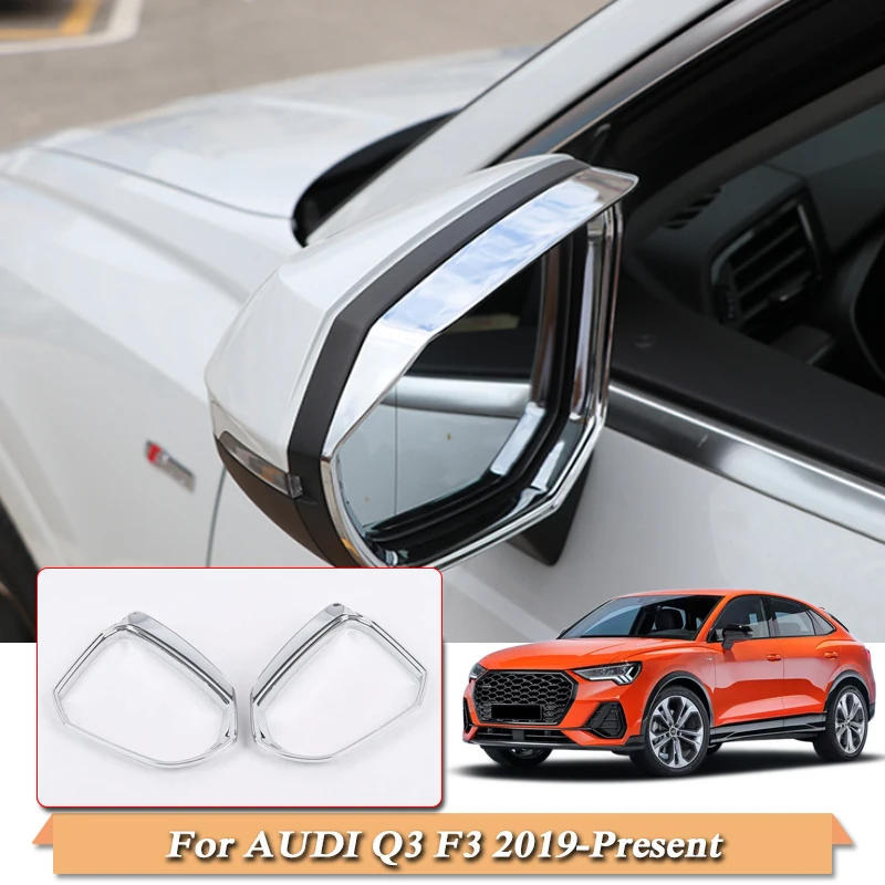 Автомобильный Стайлинг Зеркало заднего вида Блестки для Audi Q3 F3-настоящее Автомобильное зеркало заднего вида крышка ABS хром Внешняя рамка украшения