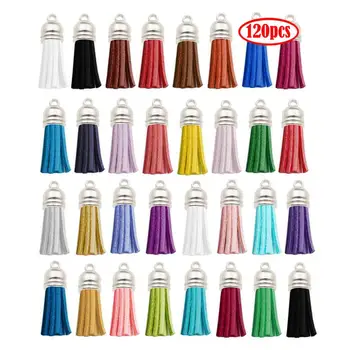 

120pcs Mixed Color 1.6 inch Silky Tassels Charm Fit For Jewelry Making,Souvenir,DIY Craft Accessory-M341