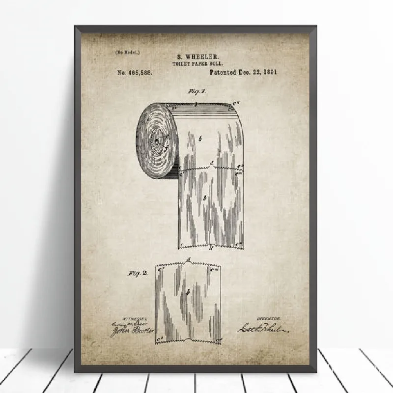Bathroom-Patent-Vintage-Posters-Prints-Toilet-Roll-Cistern-Lavatory-Design-Loo-Canvas-Painting-Blueprints-Home-Wall (2)
