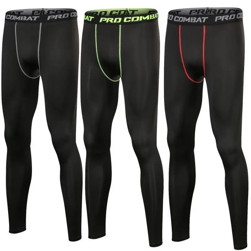 

Wholesale Men' Fitness Pants Plus Tight Quick Dry Sports Running Workout Leggings Pro Men Outdoor Gym Breathable Sweat Slim