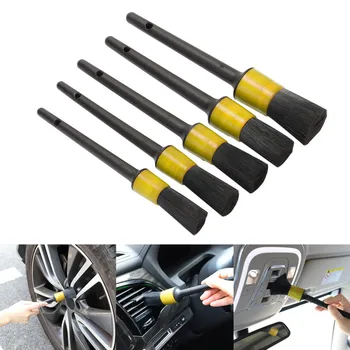 

Car Detailing Brush Natural Boar Hair Cleaning Brushes Auto Detail Tools Products Wheels Dashboard Car-Styling Accessories -