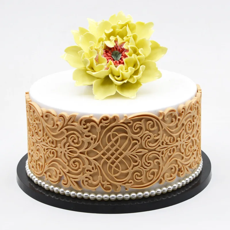 

Embossment Figure Lace Mat Fondant Cake Silicone Mold Cake Decorating Tools Birthday Wedding Decoration DIY Baking Tools