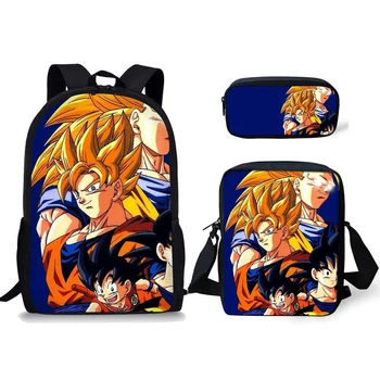 

17 Inch Cartoon Dragon Ball Z Children School Bags Saiyan Sun Goku Vegeta Orthopedic Backpack Kids Boys Girls Mochila Infantil