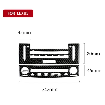 

5pcs Cover Trims Sticker Black Air Vent For Lexus IS250 IS350 2014-18 Parts