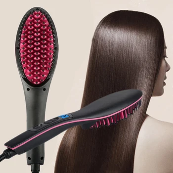 

Electric Hair Straightener Brush Ceramic Hot Combs Straightener Heating Combs Men Beard Straightener Profissional Styling Tools