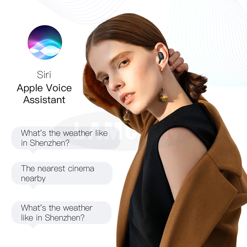 E6S TWS Bluetooth 5 0 Earphone HIFI Stereo Noise Reduction Wireless Earbuds Mini IPX5 Bluetooth Sports Headphone with Mic