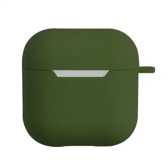 Suitable For Airpods Pro 4 Air Pods Bluetooth Wireless Earphone Shell Silicone Protective Case Cover Charging Box Bags Skin Army Green