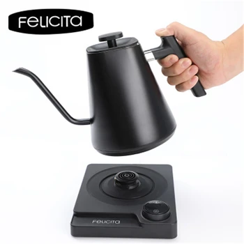 

Felicita coffee pot 220v 600ml electric water kettle/variable temperature digital gooseneck gettle for pour over coffee