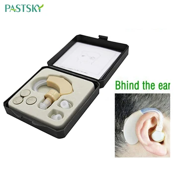 

Adjustable Invisible Ultra Small Hearing Aids Sound Enhancement Amplifier 6 Leves Volume Tone for Deaf Button Battery