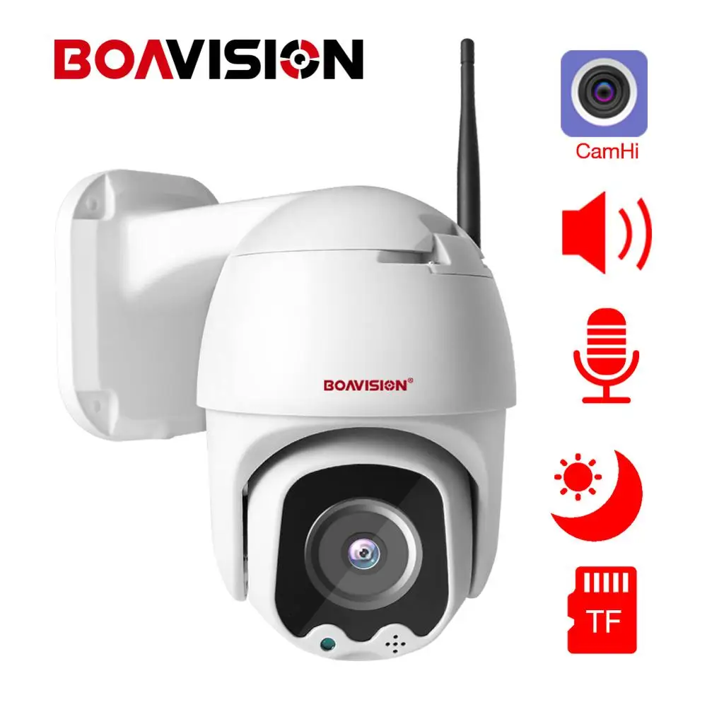 IP камера купольная 1080P Wi Fi 2 канала TF карта ИК 30 м|Камеры видеонаблюдения| |