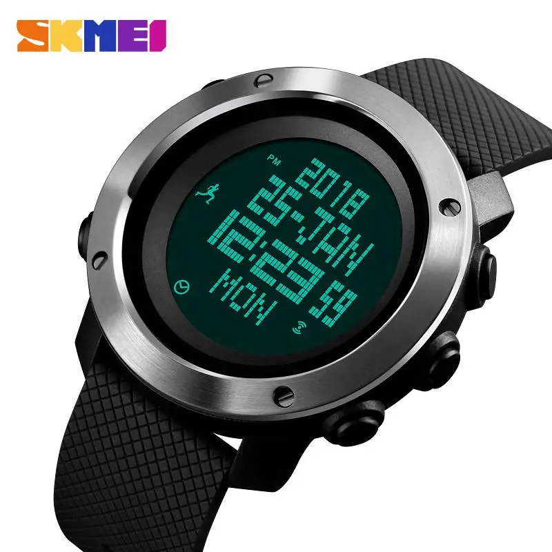 

SKMEI Compass World Time Men Watch Pressure Pedometer Stopwatch Calorie Electronic Digital Watches Relogio Masculino 1430/1431