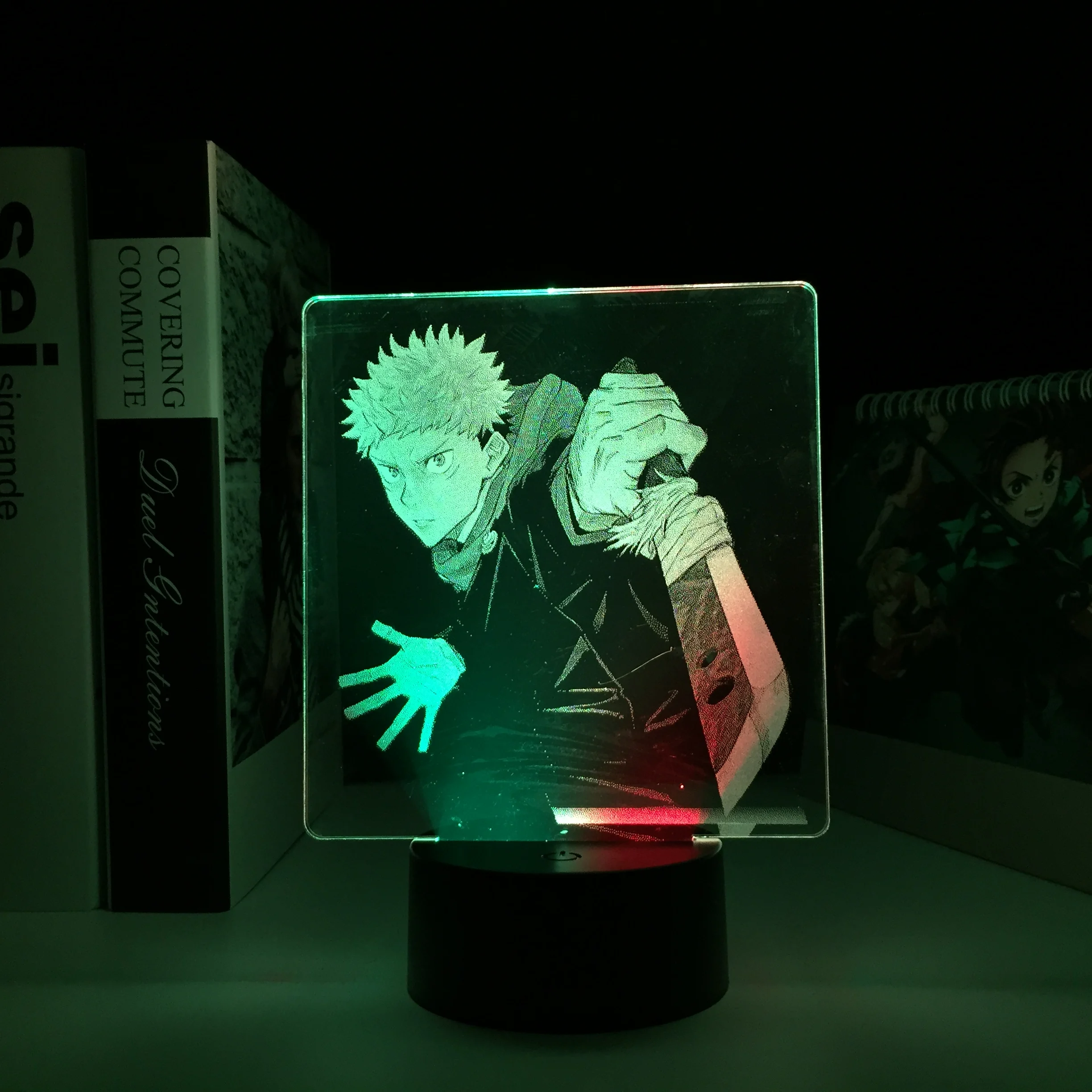 

Цветной двухцветный СВЕТОДИОДНЫЙ ночник для детей juютсу Kaisen Anime Itadori Yuji, подарок на день рождения, украшение для спальни, манга, Рождественская сделка