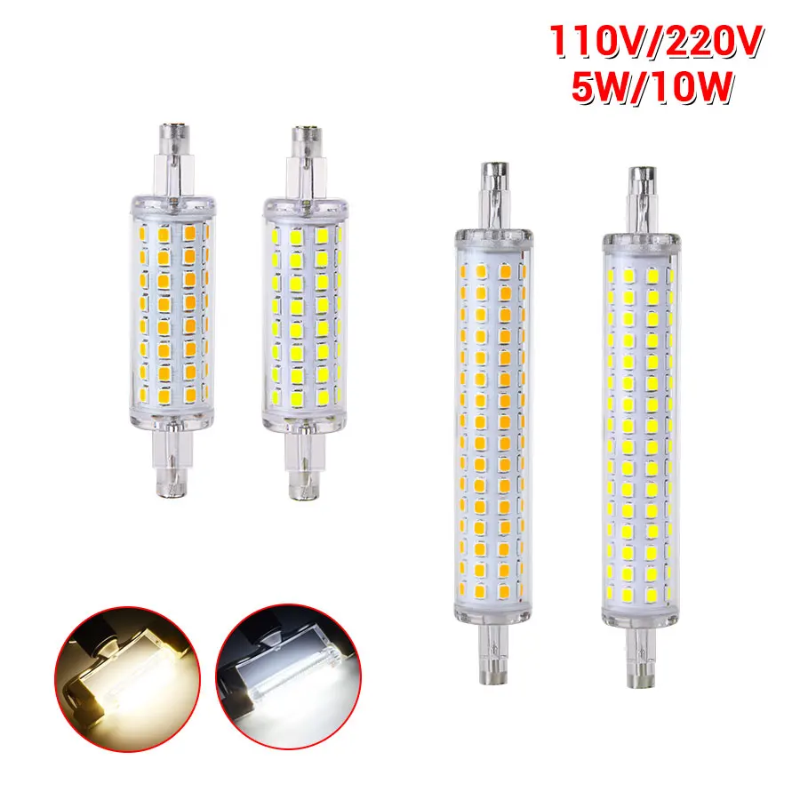 Светодиодная лампа Blub R7S 78 мм 118 переменный ток 220 В 110 SMD2835 для прожектора газона 64