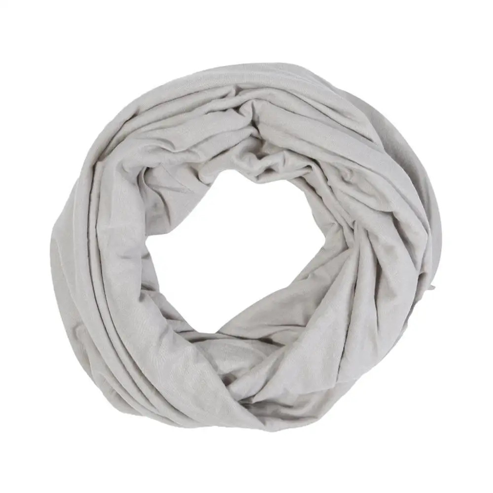 Шарф унисекс с принтом для влюбленных зимний однотонный теплый шарф на петельках на молнии секретная телефонная шаль с карманами кольцо модный шарф женский# 2F - Color: Gray