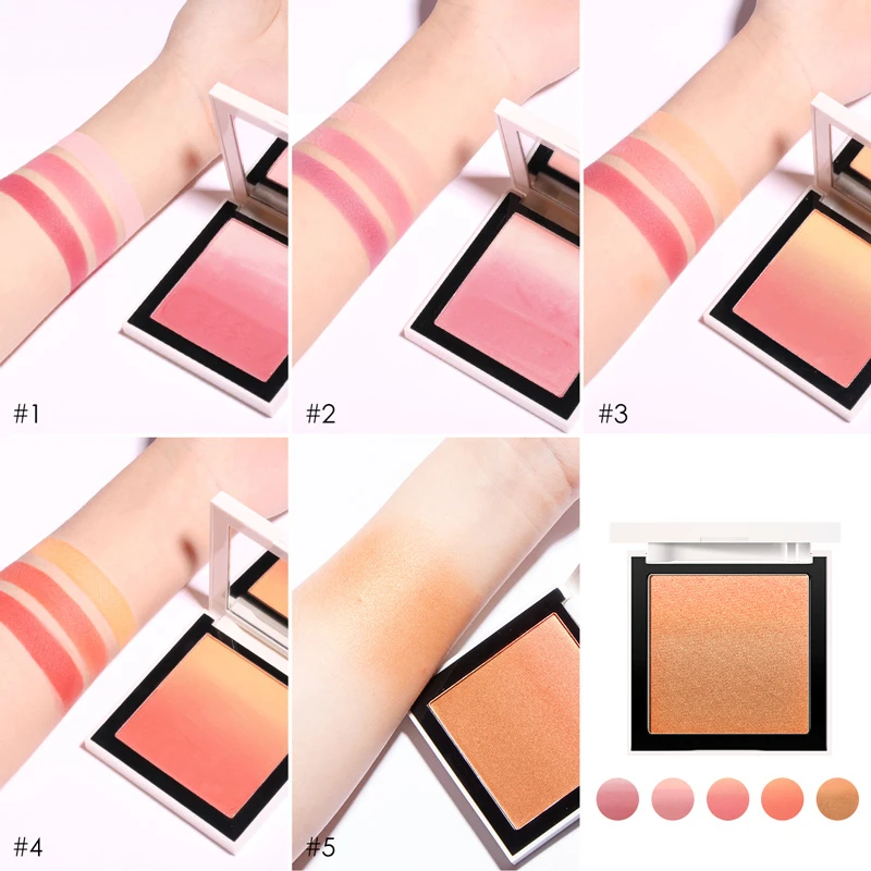 FOCALLURE Brand Face Blush Palette Natural Pink Cheek Waterproof Long Lasting Silky Orange Powder Professional Blush Maquiagem