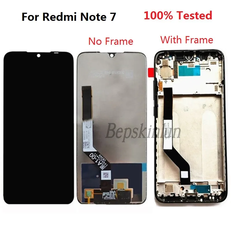 Bepskinlun для Xiaomi Redmi Note 7 Pro Оригинальный ЖК-дисплей сенсорный экран дигитайзер