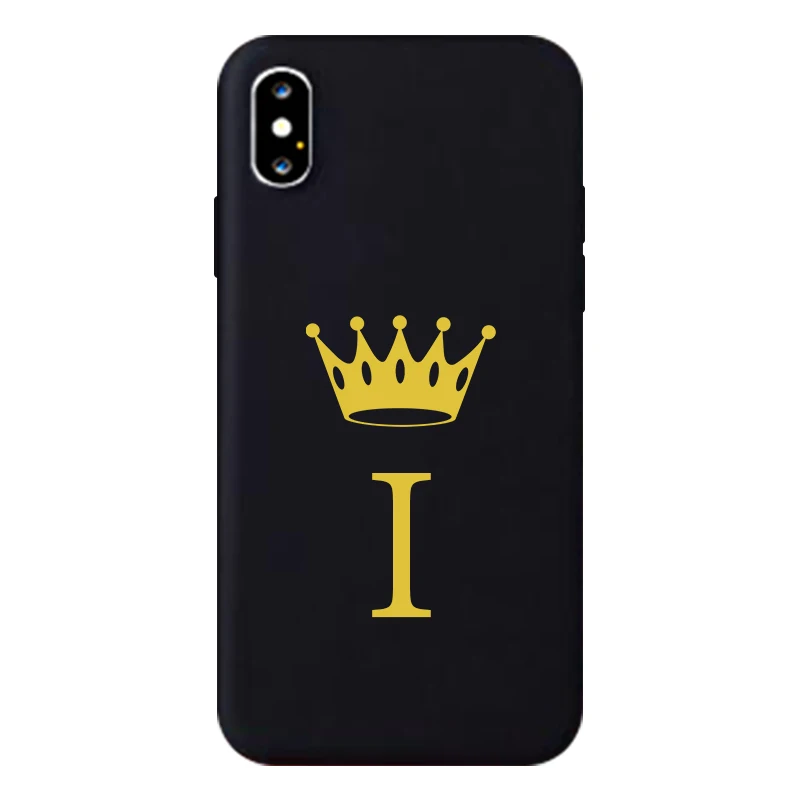 GYKZ Fashion Gold Crown Letter Couple Case For Huawei Mate 20 Pro P20 P30 Lite Black Silicone Soft Phone Cover For Samsung S8 S9 - Цвет: Style 9