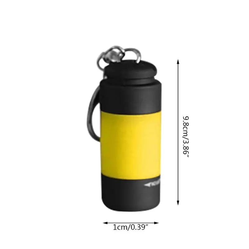 LED Mini Flashlight USB Charging Key Light Glare Rechargeable Waterproof Lamp Pocket Keychain Torch Gift
