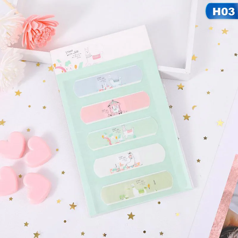H03 1 лист водонепроницаемый милый мультфильм детская помощь аптечка первой помощи комплект клейкая повязка пластырь для ран наборы - Цвет: H03