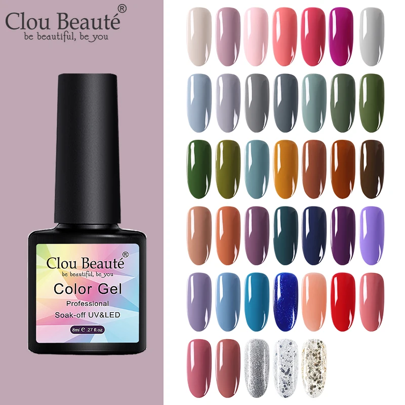 Гель лак для ногтей Clou Beaute 8 мл Быстросохнущий УФ гель самостоятельного