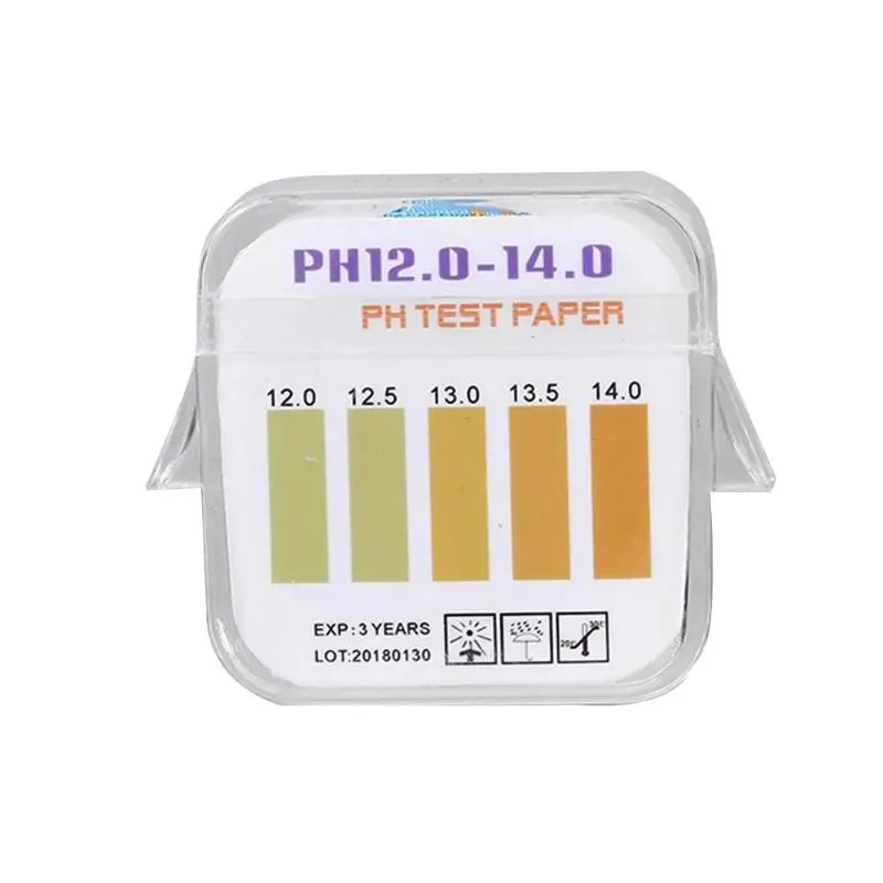2 в 1 тест-полоска PH отличные химические растворители и бумажная кислотность Щелочность PH Тест-полоска 12,0-14,0 PH лакмусовая бумага