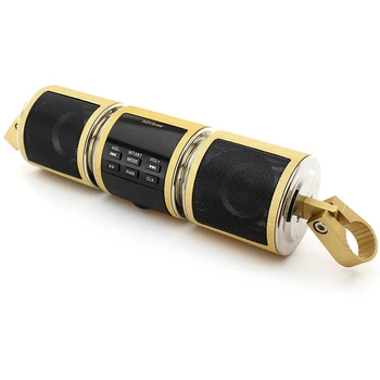 

MT487 Motorcycle Speaker Bluetooth V2.1+ EDR Audio Player Water-resistant Stereo Speaker FM Radio AUX USB TF MP3 Player
