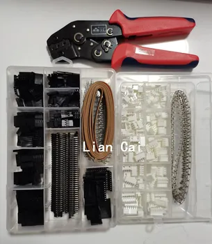 

SN-28B 0.1-1mm² Crimping pliers tool set-1550pcs 2.54mm Dupont connectors and crimp pins，460pcs 2.54 mm JST-XH JST connector kit
