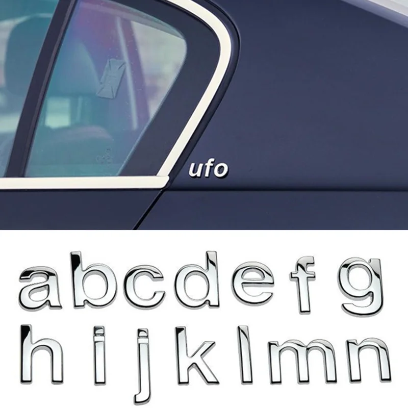 Новые высококачественные автомобильные 3D наклейки в виде нижних букв буквы на