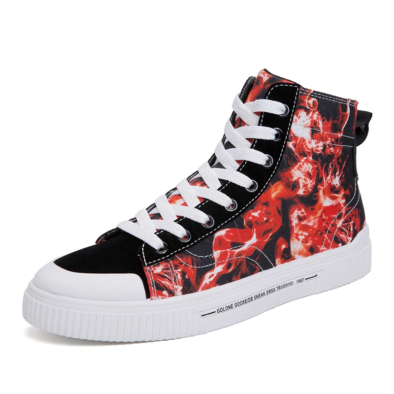 Outdoor sports new men's shoes soft bottom comfortable breathable high-top sneakers lightweight non-slip walking shoes