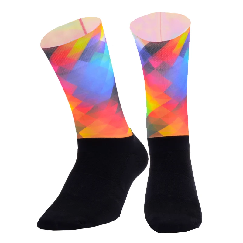Новые функциональные тканевые носки для бега для мужчин и женщин, баскетбольные походные спортивные носки, противоскользящие Компрессионные носки для альпинизма и велоспорта