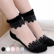 Эластичные носки из прозрачного стекла, шелковые ультратонкие кружевные, распродажа, 5 пар, летние прозрачные короткие носки