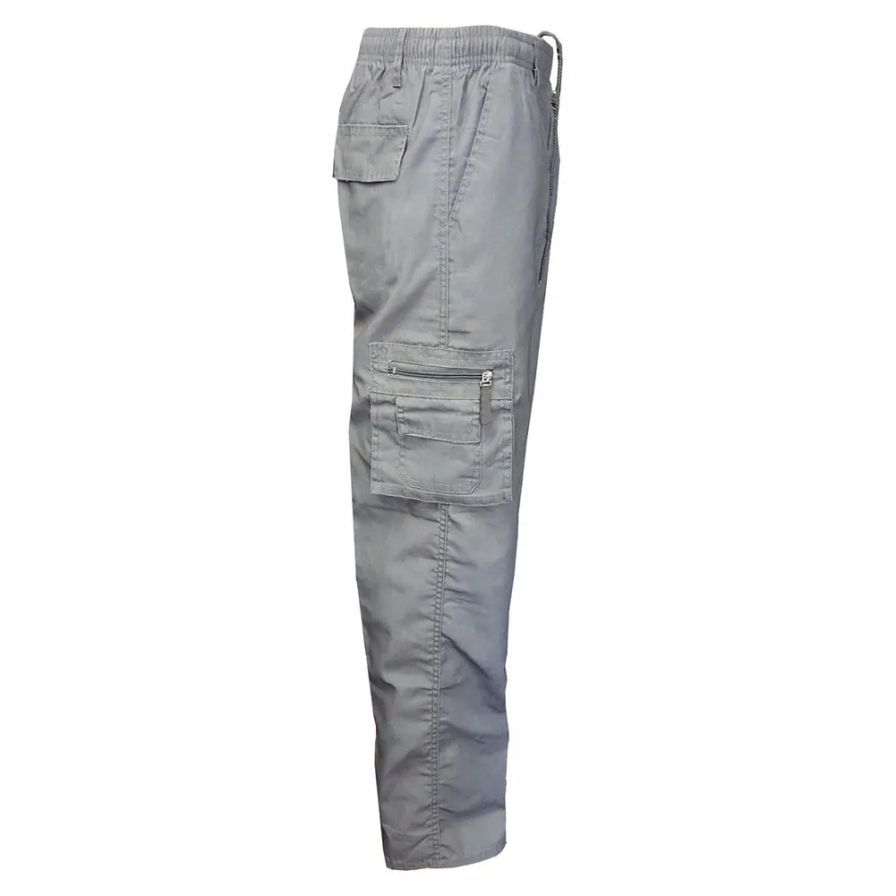 Men Elasticated Casual Multi-Pocket Zipper Long Sport Sweatpants Work Pants Men Elasticated Casual Multi-Pocket Zipper Long Sport Sweatpants Work Pants