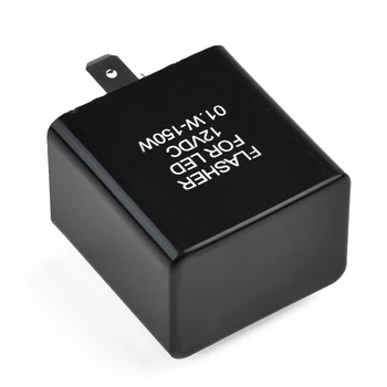 

Blinking LED Flasher Relay 2-Pin Electronic For Turn Signal Light Fast Hyper Flash Black 12V